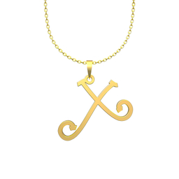 گردنبند طلا 18 عیار زنانه مدوپد مدل حرف X کد H3-1-1440