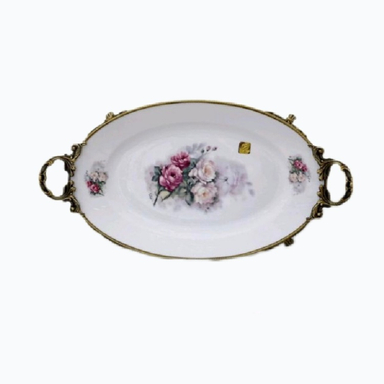 دیس بیضی دسته برنج انتیک میراکل لیموژ مدل 42 ایتالیا کد 159