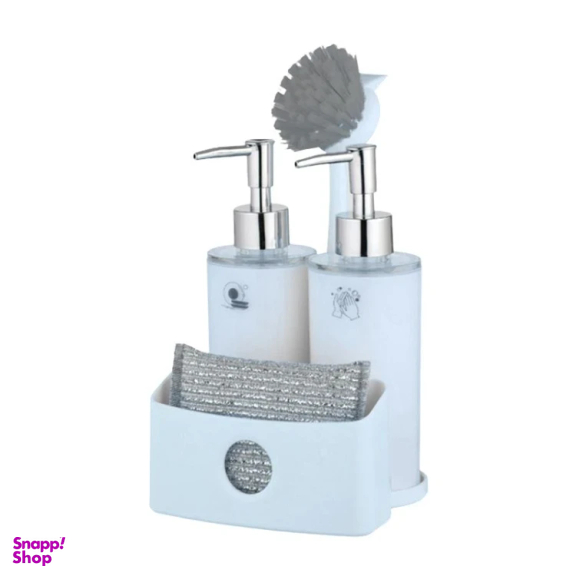 مخزن مایع ظرفشویی لیمون کد 11232 به همراه فرچه و اسکاچ