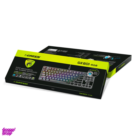 کیبورد باسیم مخصوص بازی مکانیکال گرین مدل GK801-RGB