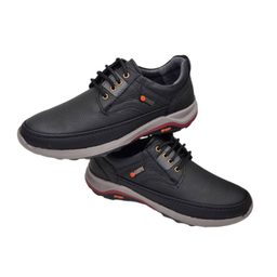 کفش طبی مردانه چرم ریباری مدل C3 رنگ مشکی