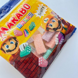 پاستیل لقمه ای آجری مارابو وزن 50 گرم بسته 12 عددی