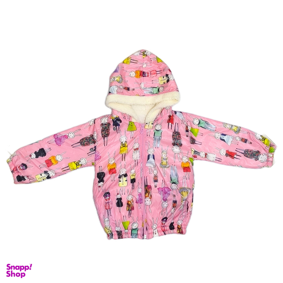 کاپشن دخترانه طرح عروسکی کد 125