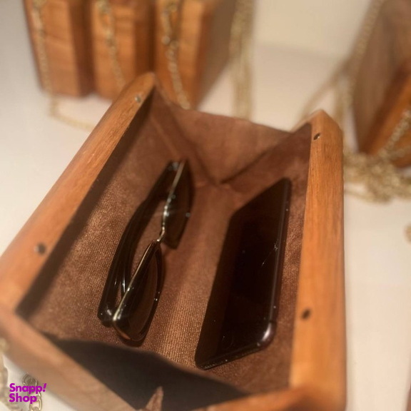 کیف دستی زنانه مدل چوبی کد TK