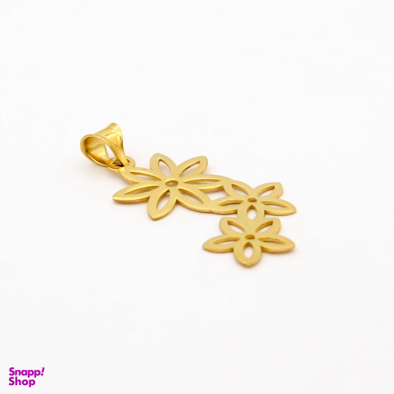 گردنبند طلا 18 عیار زنانه کاپانی مدل گل کد KN022