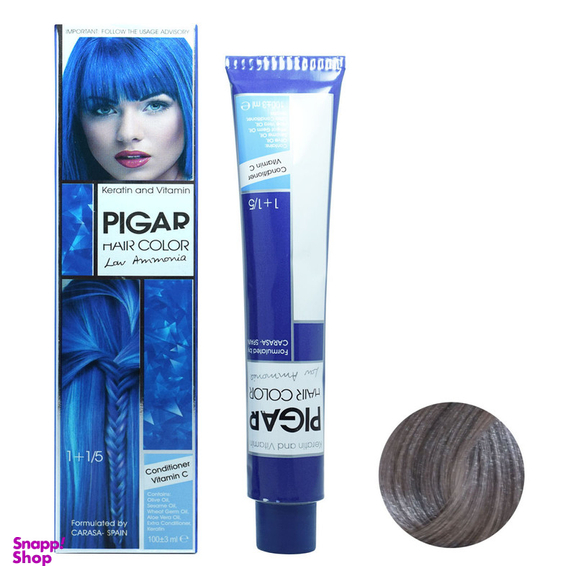 واریاسیون مو پیگار شماره 0.77 کد E18 رنگ خاکستری حجم 15 میلی‌ لیتر