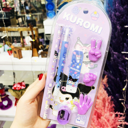 بسته لوازم تحریر مدل کرومی عروسکی کد 57 مجموعه 7 عددی