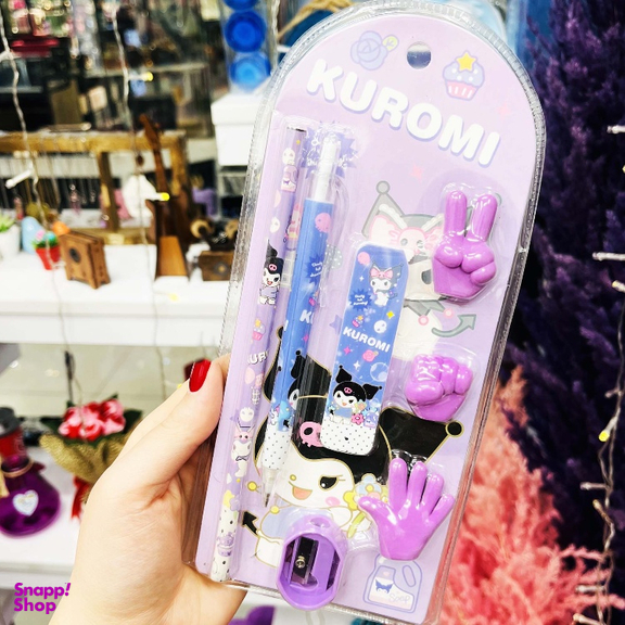 بسته لوازم تحریر مدل کرومی عروسکی کد 57 مجموعه 7 عددی