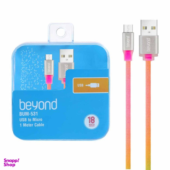 کابل شارژ USB به microUSB بیاند مدل BUM-531 طول 1 متر