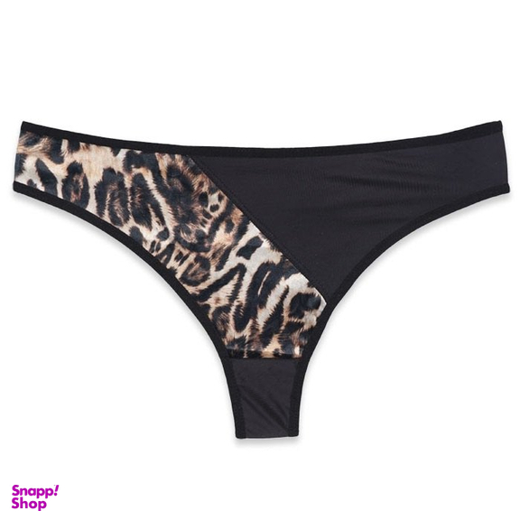 ست شورت و سوتین فنردار پرلون و مخملی میسا طرح پلنگی کد 7150 رنگ مشکی