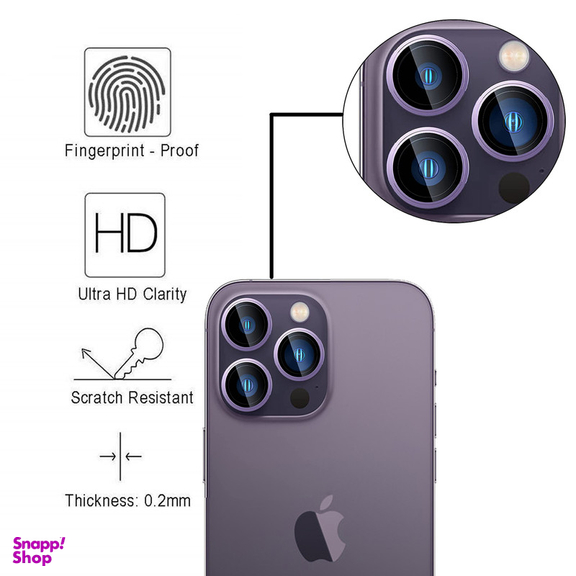 محافظ لنز دوربین اپیکوی مدل HD-ColorLenz مناسب برای گوشی موبایل اپل Iphone 14 Pro Max / 14 Pro