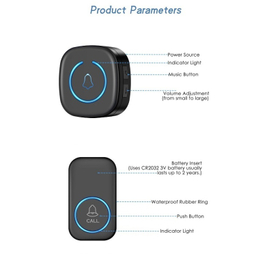 زنگ بی سیم هوشمند مدل Smart b3 مجموعه 2 عددی