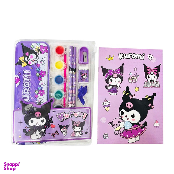 بسته لوازم تحریر مدل کرومی کد 83 مجموعه 9 عددی