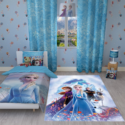 فرش ماشینی چاپی بدون تار و پور هانوکس مدل فروزن کودک کد HAK.118.1