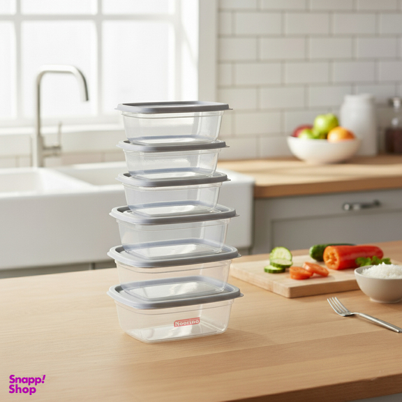 ظرف نگهدارنده نورینو مدل سامان مجموعه 6 عددی