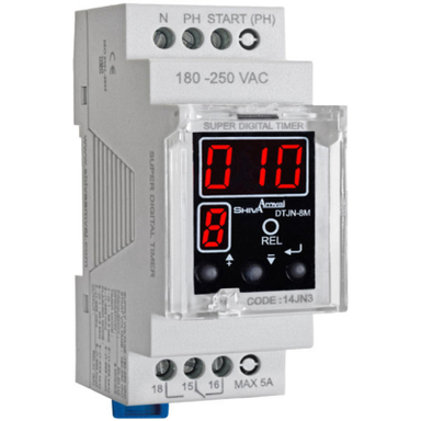 رله سوپر تایمر دیجیتال شیوا امواج سری N مدل DTJN-8M کد 14JN3 بسته 10 عددی