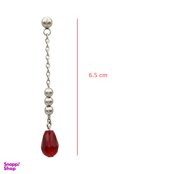گوشواره زنانه مانچو مدل آویز سرخ کد ef031
