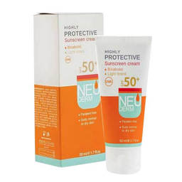 کرم ضد آفتاب نئودرم مدل Light Tinted رنگی حجم 50 میلی‌ لیتر مجموعه 2 عددی
