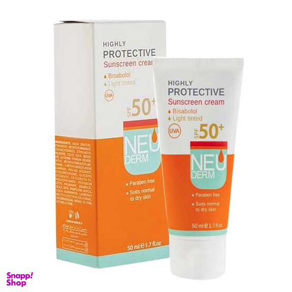 کرم ضد آفتاب نئودرم مدل Light Tinted رنگی حجم 50 میلی‌ لیتر مجموعه 2 عددی