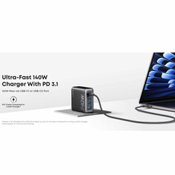 شارژر دیواری 140 وات انکر مدل B2697KZ1 (PD3.1) Zolo سه پین UK به همراه کابل U