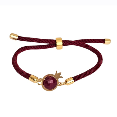 دستبند طلا 18 عیار زنانه مدل انار عقیق