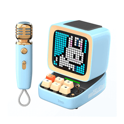 اسپیکر بلوتوثی هوشمند پیکسلی دیووم مدل Ditoo-Mic Blue به همراه میکروفون