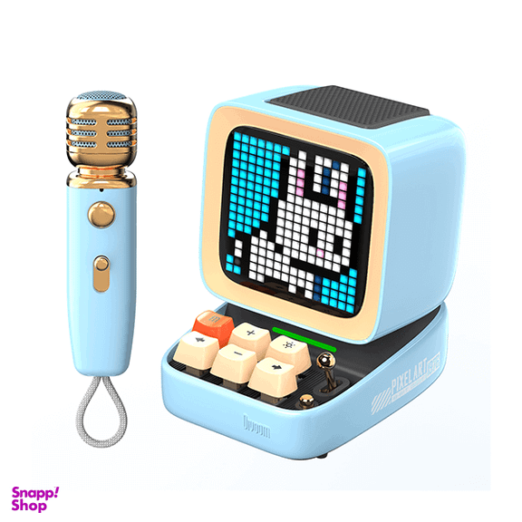 اسپیکر بلوتوثی هوشمند پیکسلی دیووم مدل Ditoo-Mic Blue به همراه میکروفون