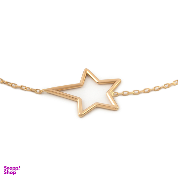 دستبند زنجیری طلا 18 عیار زنانه داریم مدل ستاره کشیده