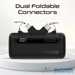 پاوربانک پرومیت مدل POWERUP-DUO ظرفیت 5000 میلی‌ آمپر ساعت