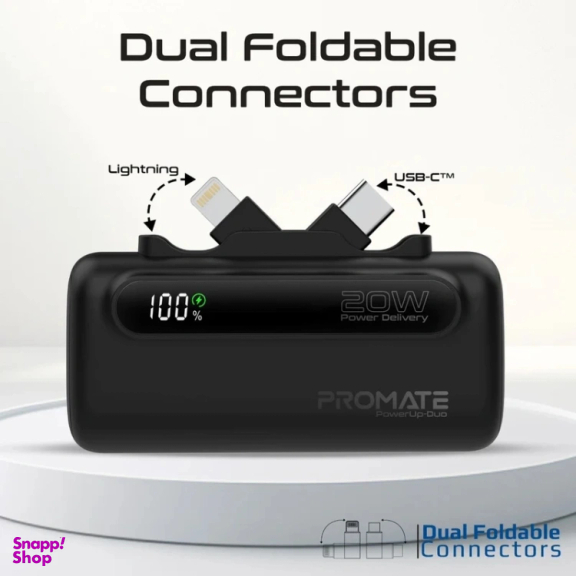 پاوربانک پرومیت مدل POWERUP-DUO ظرفیت 5000 میلی‌ آمپر ساعت