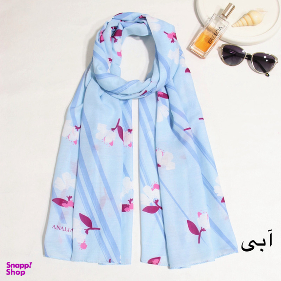 شال زنانه آنالیا مدل نخی خنک تابستانه گل ریز کد a-7085