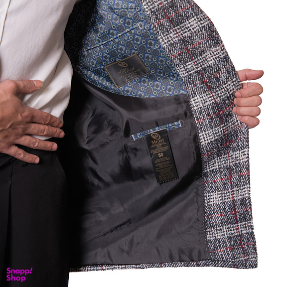 پالتو مردانه مدل چهارخانه موهر 3-3 رنگ قرمز