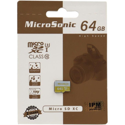 کارت حافظه MicroSDXC میکروسونیک مدل High Speed UHS-I U1 ظرفیت 64 گیگابایت