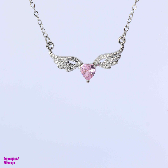 گردنبند زنانه ژوپینگ مدل قلب بالدار الورین کد 04