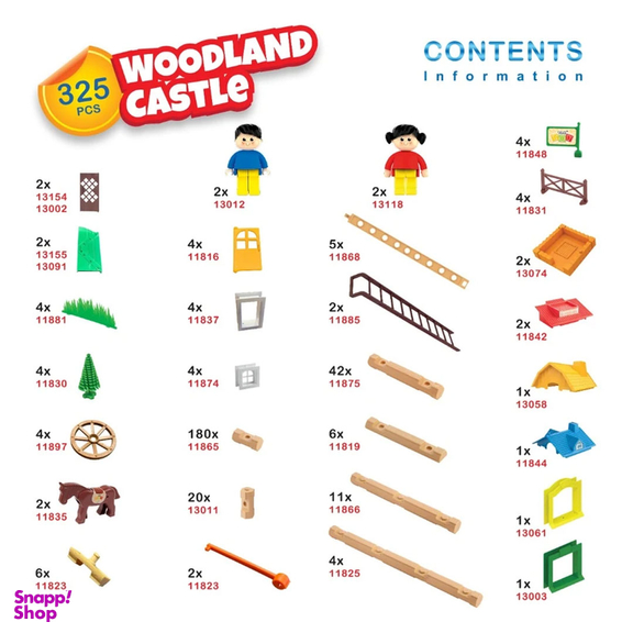 اسباب بازی قلعه WOODLAND CASTLE 325 PCS 1055