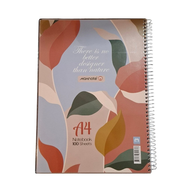 دفتر 100 برگ A4 سیمی مدل جلد طلقی مکث نوت کد 2_9173