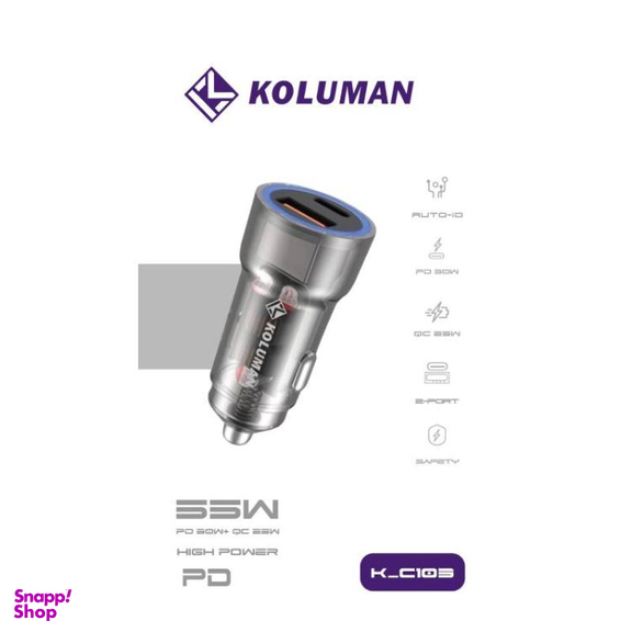 شارژر فندکی موبایل کلومن مدل K-C103 48W