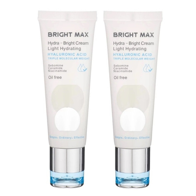 کرم آبرسان برایت مکس مدل هیالورونیک اسید مناسب پوست چرب و معمولی حجم 50 میلی لیتر بسته 2 عددی