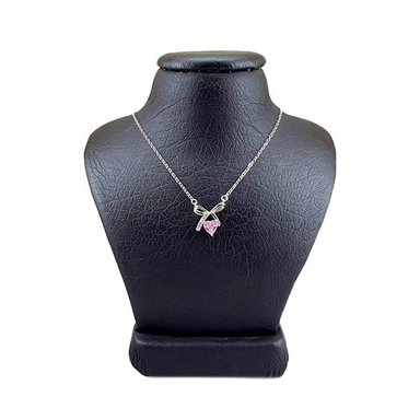 گردنبند نقره زنانه سواروسکی مدل پاپیون قلب ریز کد 99877845