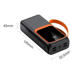 پاوربانک پی زد ایکس مدل V28 Fast Charge 22.5W Cabled ظرفیت 30000 میلی آمپر ساعت