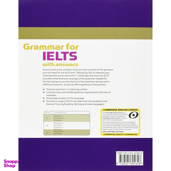 کتاب Cambridge English Grammar For Ielts With Answers اثر Dِiana Hopkins With Pauline Cullen انتشارات Cambridge
