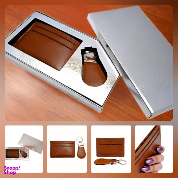 ست هدیه چرم طبیعی مدل تبسم