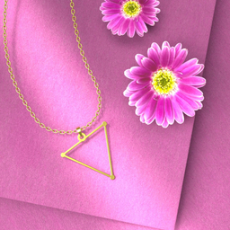 گردنبند طلا 18 عیار زنانه مدوپد مدل مثلث کد F3-1-1267