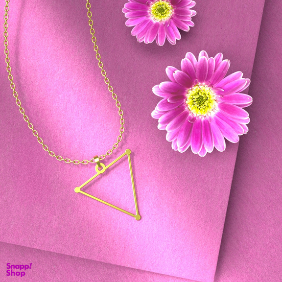 گردنبند طلا 18 عیار زنانه مدوپد مدل مثلث کد F3-1-1267