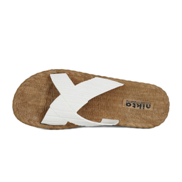 دمپایی زنانه نیکتا مدل حصیری رنگ سفید