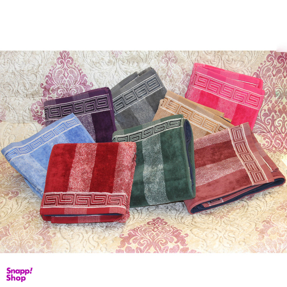 حوله دستی ماندگار طرح راه راه سایز 75x40 سانتی‌متر