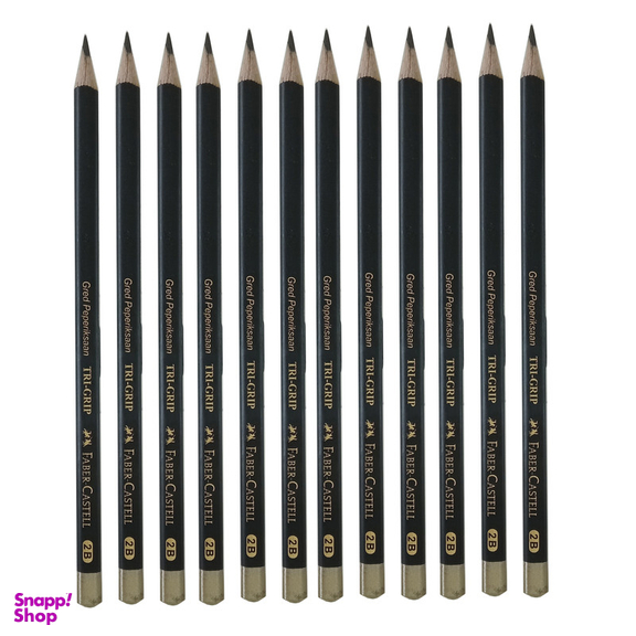 مداد مشکی فابر کاستل مدل TRI-GRIP بسته 12 عددی