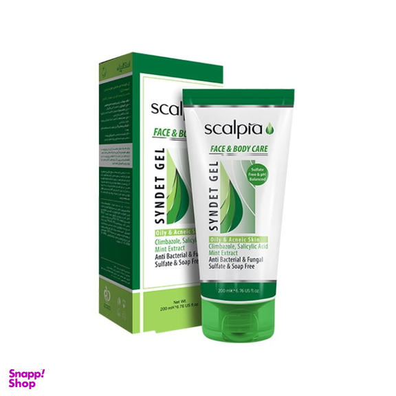 ژل شستشو صورت اسکالپیا مناسب پوست چرب و جوش دار حجم 200 میلی لیتر
