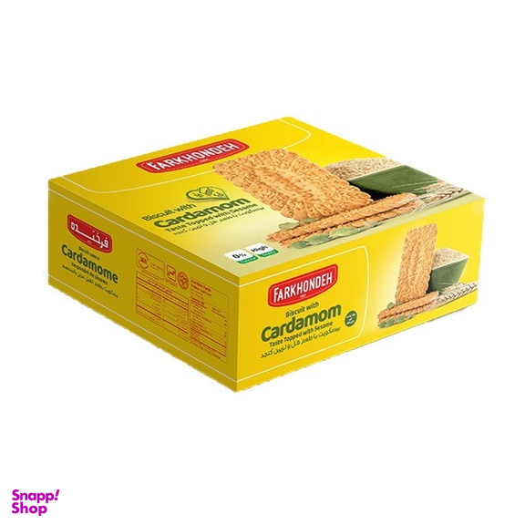 بیسکوئیت با طعم هل و تزیین کنجد فرخنده وزن 750 گرم