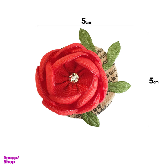 گل سینه دخترانه مدل گل رز اسکاتلندی کد 99